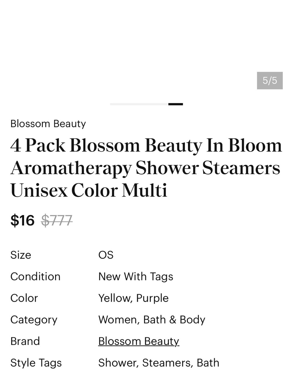 Blossom Beauty In Bloom Aromatherapy Shower Steamers 4 Pack NIB Spa Gift NEW PC - Picture 4 of 4